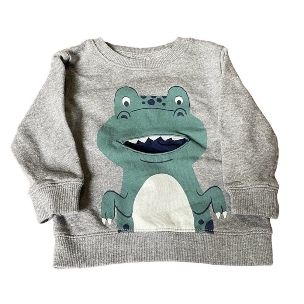 Carters Grey Dinosour 18 Month Sweatshirt Sweater